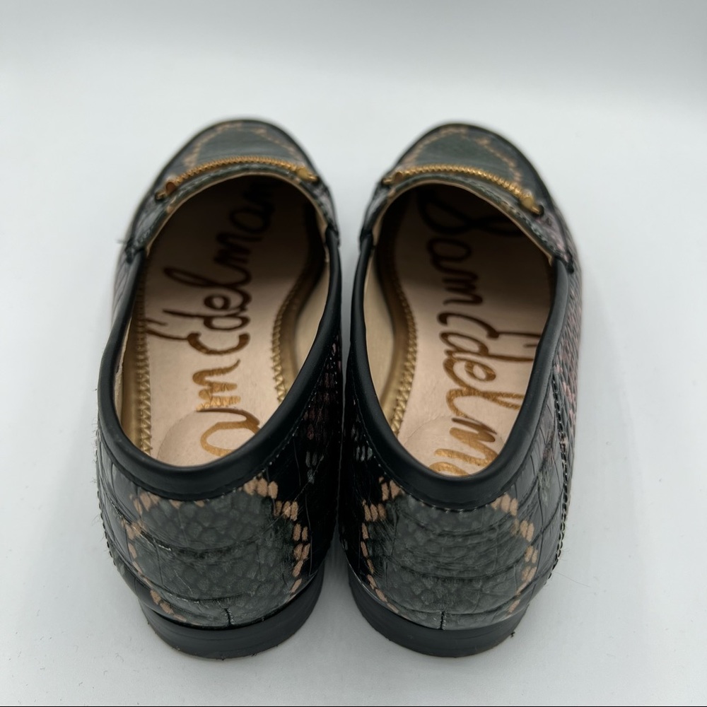 Sam Edelman Lior Leather Loafer Snakeskin Wintergreen Multi Sz 6.5 $179 EUC - Picture 4 of 9
